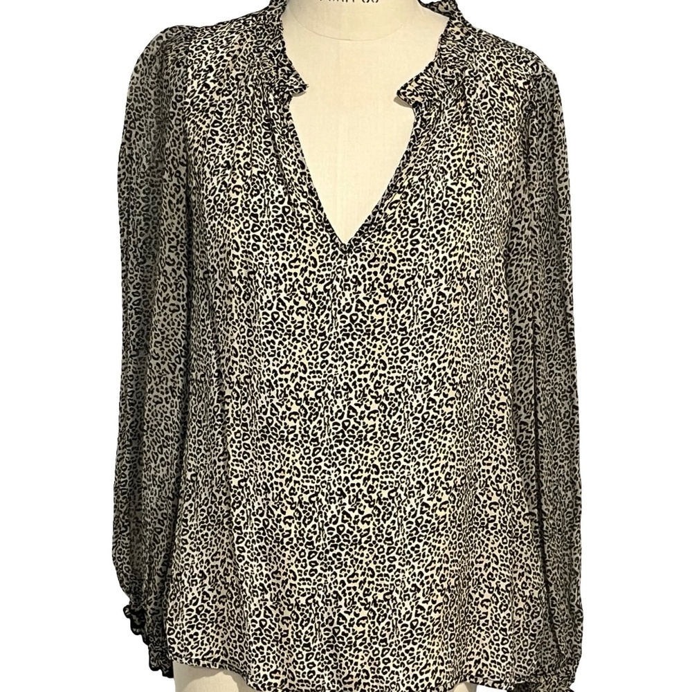 Velvet by Graham & Spencer Animal Print Blouse - Medium